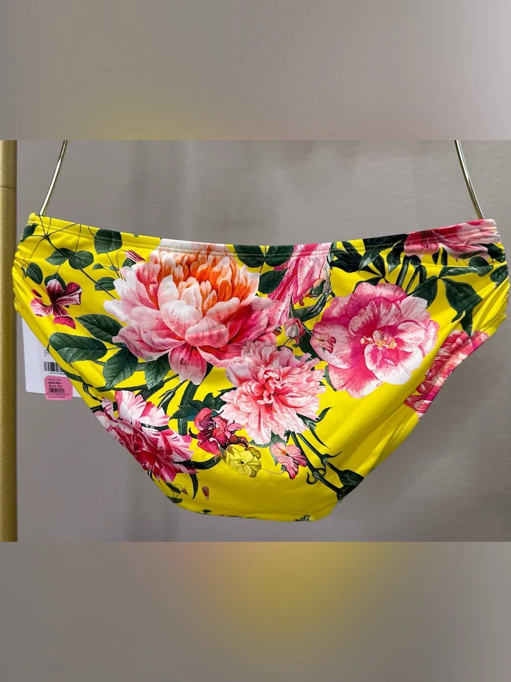 Gibson Yellow Floral Halter Bikini Set